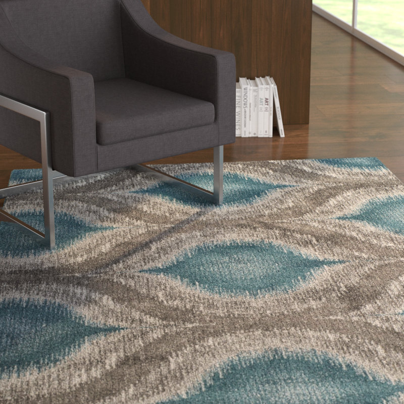 Latitude Run Ventnor Teal Area Rug & Reviews Wayfair